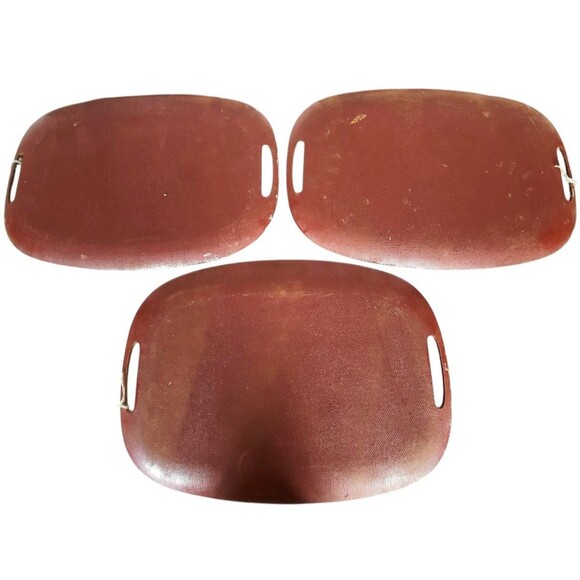 Vintage MCM Old World Map Fiberboard Set of Three Serving Trays Made in Japan - Picture 2 of 11